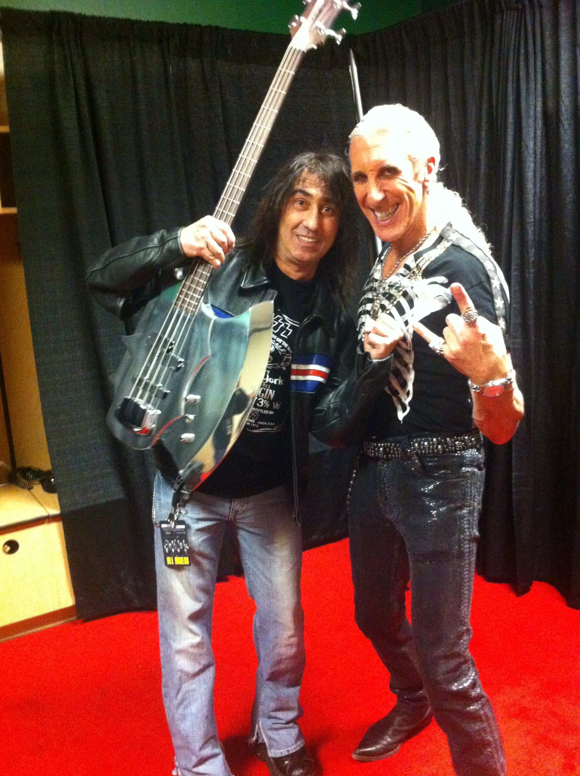 Dee Snider and Jim Cara with a Simmons Axe